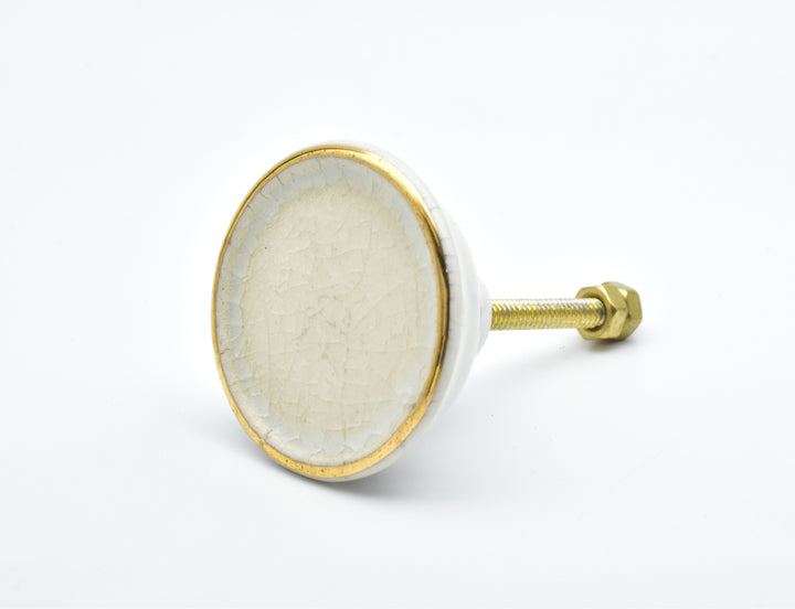 SHILPWARE Regal Crackle Glaze Runde Keramik-Schrankknöpfe, handgefertigt/Designer und traditioneller SchubladenknopfSHILPWARE Regal Crackle Glaze Runde Keramik-Schrankknöpfe, handgefertigt/Designer und traditioneller Schubladenknopf