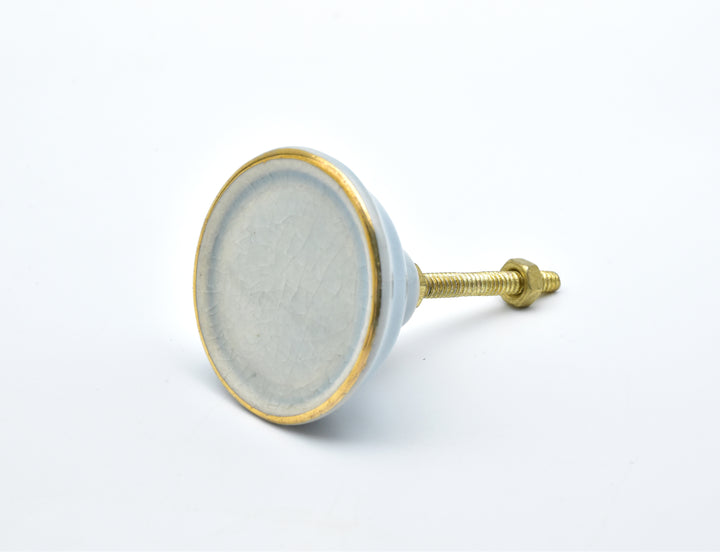 SHILPWARE Regal Crackle Glaze Runde Keramik-Schrankknöpfe, handgefertigt/Designer und traditioneller SchubladenknopfSHILPWARE Regal Crackle Glaze Runde Keramik-Schrankknöpfe, handgefertigt/Designer und traditioneller Schubladenknopf