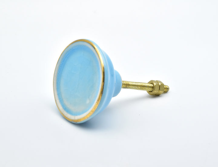 SHILPWARE Regal Crackle Glaze Runde Keramik-Schrankknöpfe, handgefertigt/Designer und traditioneller SchubladenknopfSHILPWARE Regal Crackle Glaze Runde Keramik-Schrankknöpfe, handgefertigt/Designer und traditioneller Schubladenknopf