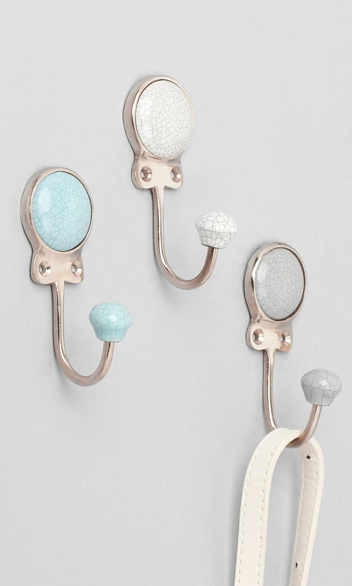 EXQUISITE CRACKLE CERAMIC WALL COAT AND KEY HOOK FOR HOME