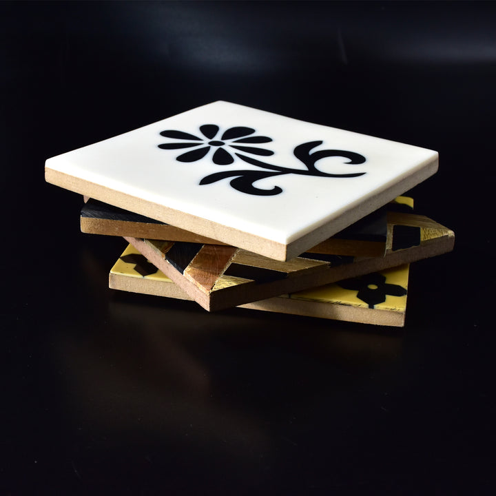 ELEGANT RESIN COASTERS WITH MULTI-COLOUR PATTERNS