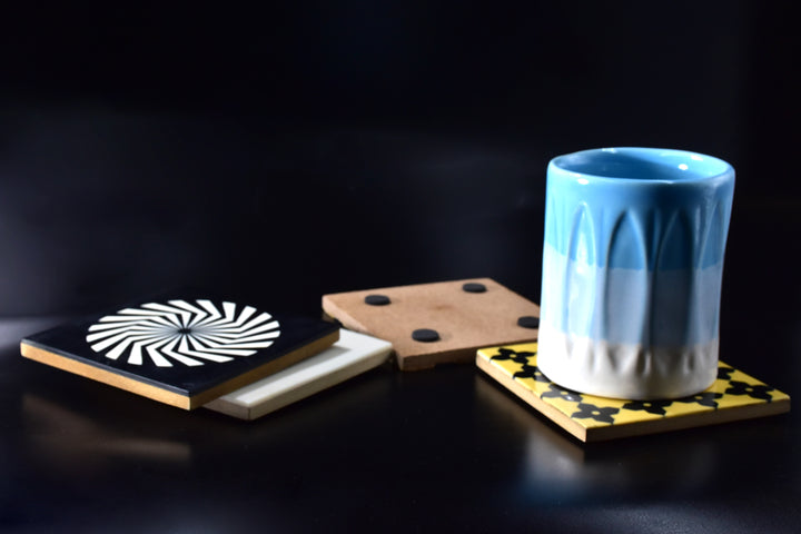 ELEGANT RESIN COASTERS WITH MULTI-COLOUR PATTERNS