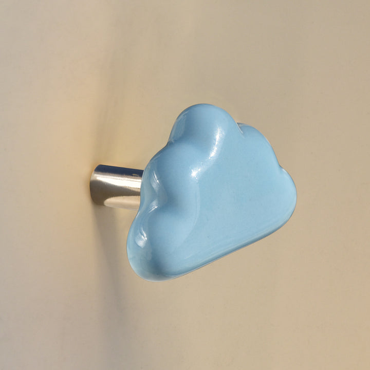 ELEGANT HANDMADE SKY CLOUD SHAPE CERAMIC WALL COAT HOOKS FOR HOME DECOR