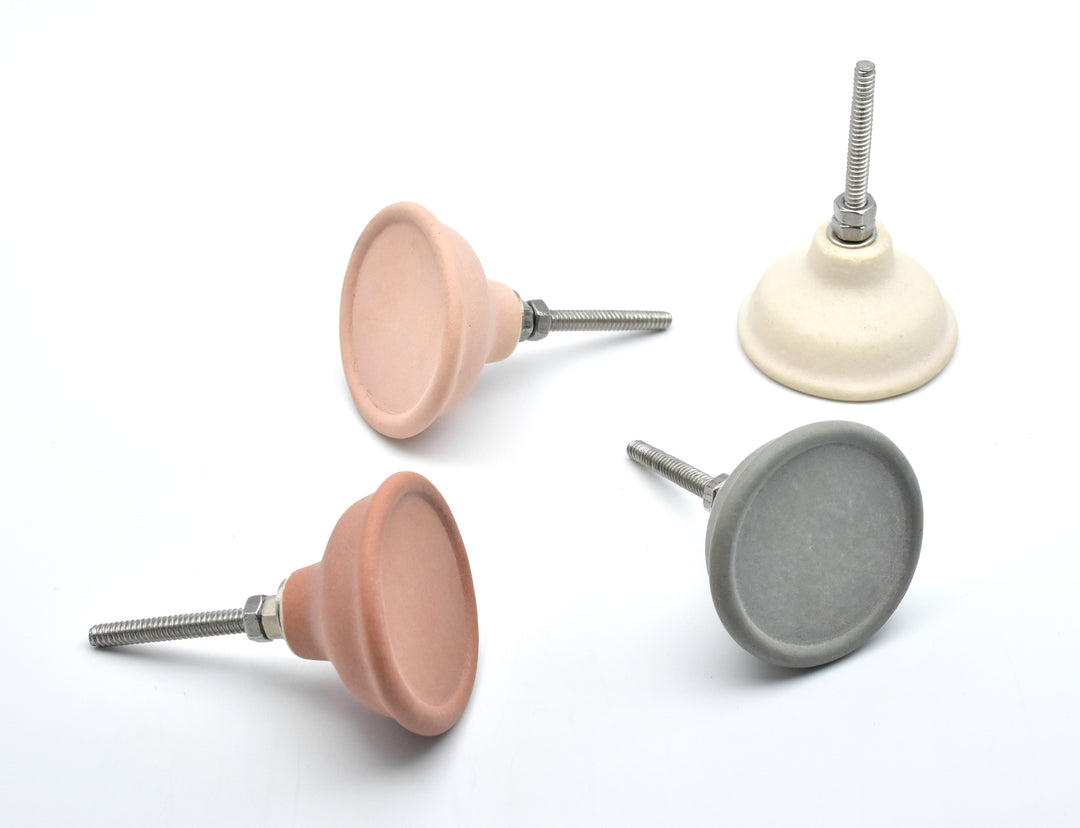 EXQUISITE FUNNEL SHAPE PASTEL COLOUR MATTE TERRACOTTA CABINET KNOBS