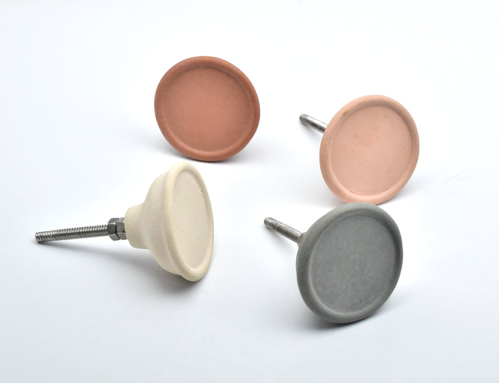 EXQUISITE FUNNEL SHAPE PASTEL COLOUR MATTE TERRACOTTA CABINET KNOBS