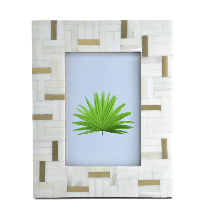 Handmade Bone Photo Frame | Indian Decor | 4x4 &amp; 6x4 Inch Picture Frame