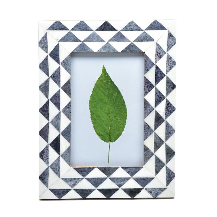 Handmade Bone Inlay Photo Frame | Geometric Pattern Picture Frame | 4x4 &amp; 6x4 Inch | SHILPWARE