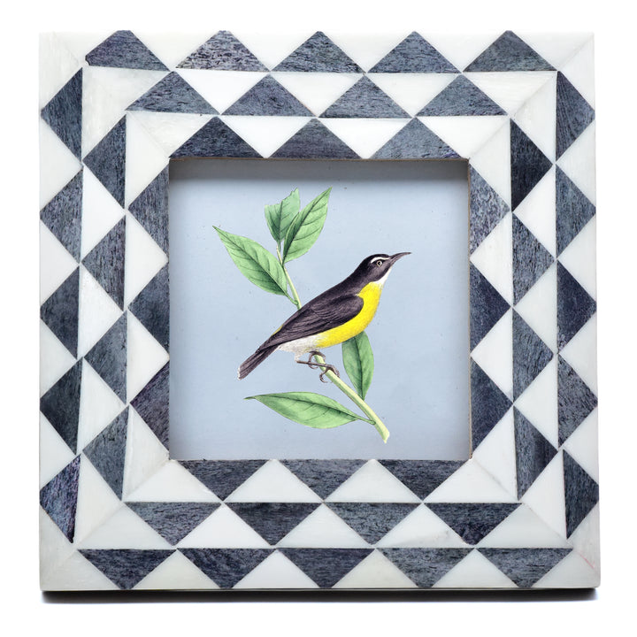 Handmade Bone Inlay Photo Frame | Geometric Pattern Picture Frame | 4x4 &amp; 6x4 Inch | SHILPWARE