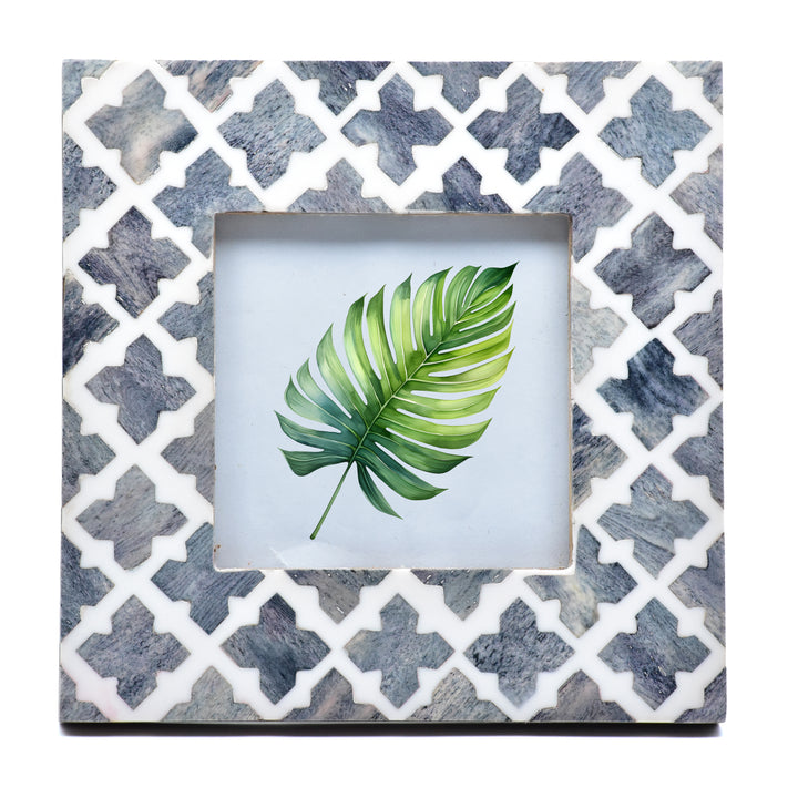 Handmade Bone Inlay Photo Frame | Geometric Pattern Picture Frame | 4x4 &amp; 6x4 Inch | SHILPWARE