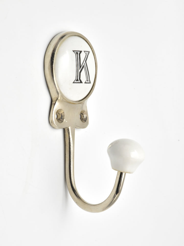 EXQUISITE CERAMIC ALPHABET LETTER WALL COAT AND KEY HOOK FOR HOME