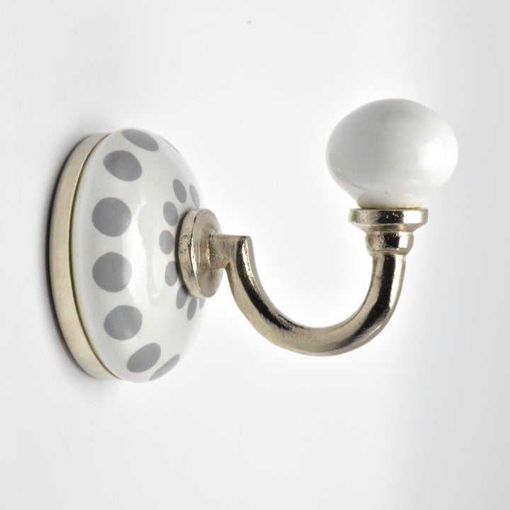 PREMIUM GREY CERAMIC WALL COAT HOOK FOR HOME