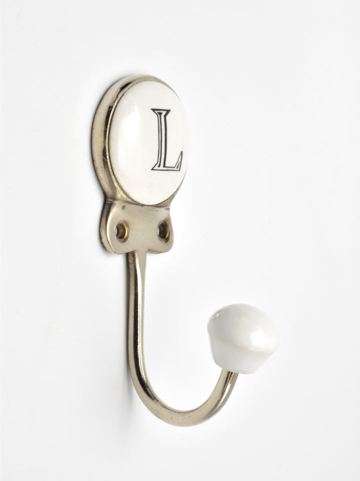 EXQUISITE CERAMIC ALPHABET LETTER WALL COAT AND KEY HOOK FOR HOME