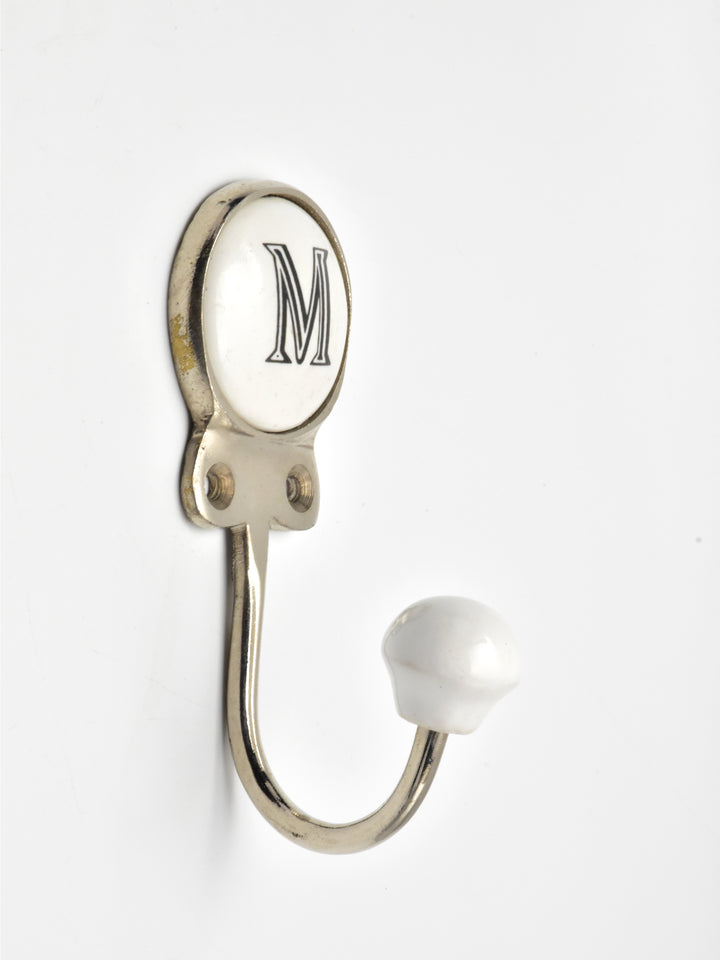 EXQUISITE CERAMIC ALPHABET LETTER WALL COAT AND KEY HOOK FOR HOME