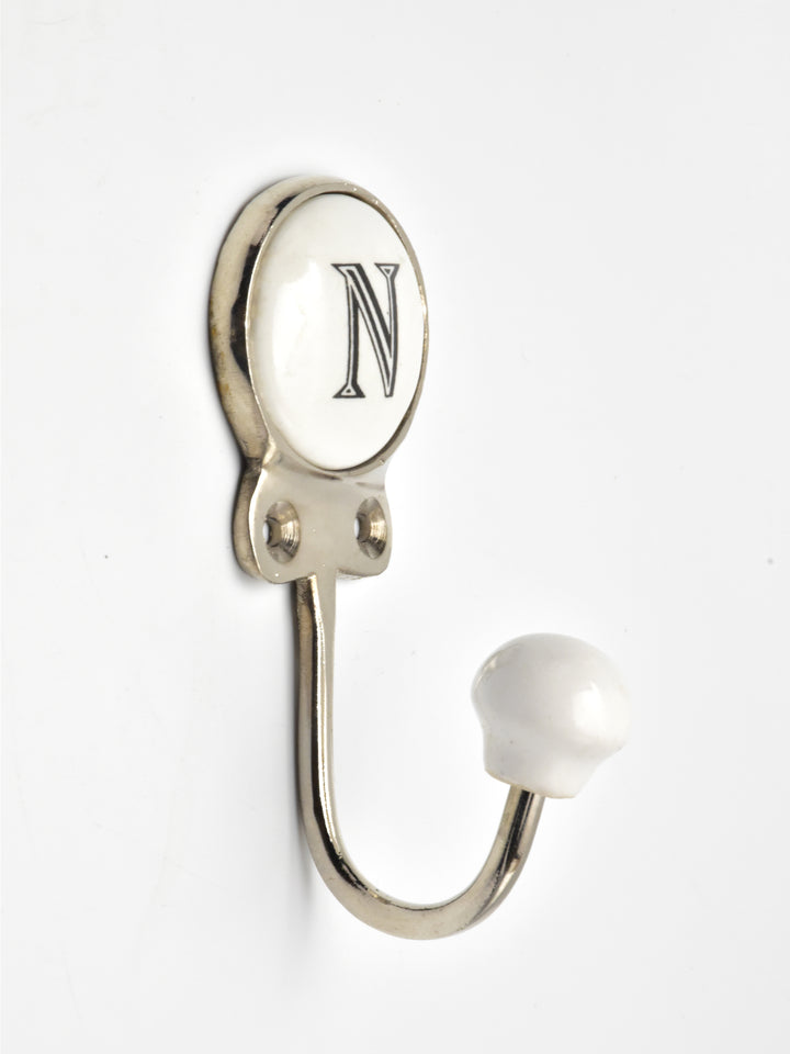 EXQUISITE CERAMIC ALPHABET LETTER WALL COAT AND KEY HOOK FOR HOME