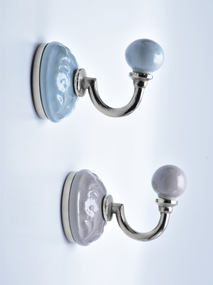 PREMIUM GREY CERAMIC WALL COAT HOOK FOR HOME