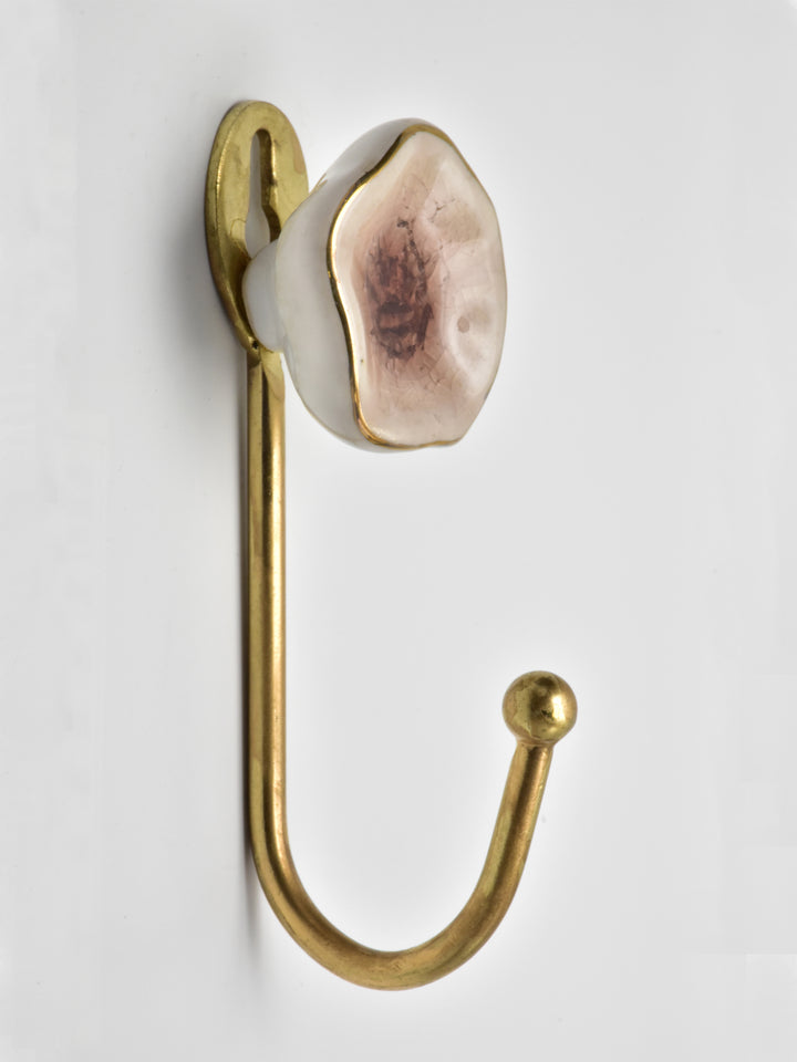 LUXURIOUS RHODES CRACKLE GLAZE CERAMIC WALL COAT HOOK FOR HOME