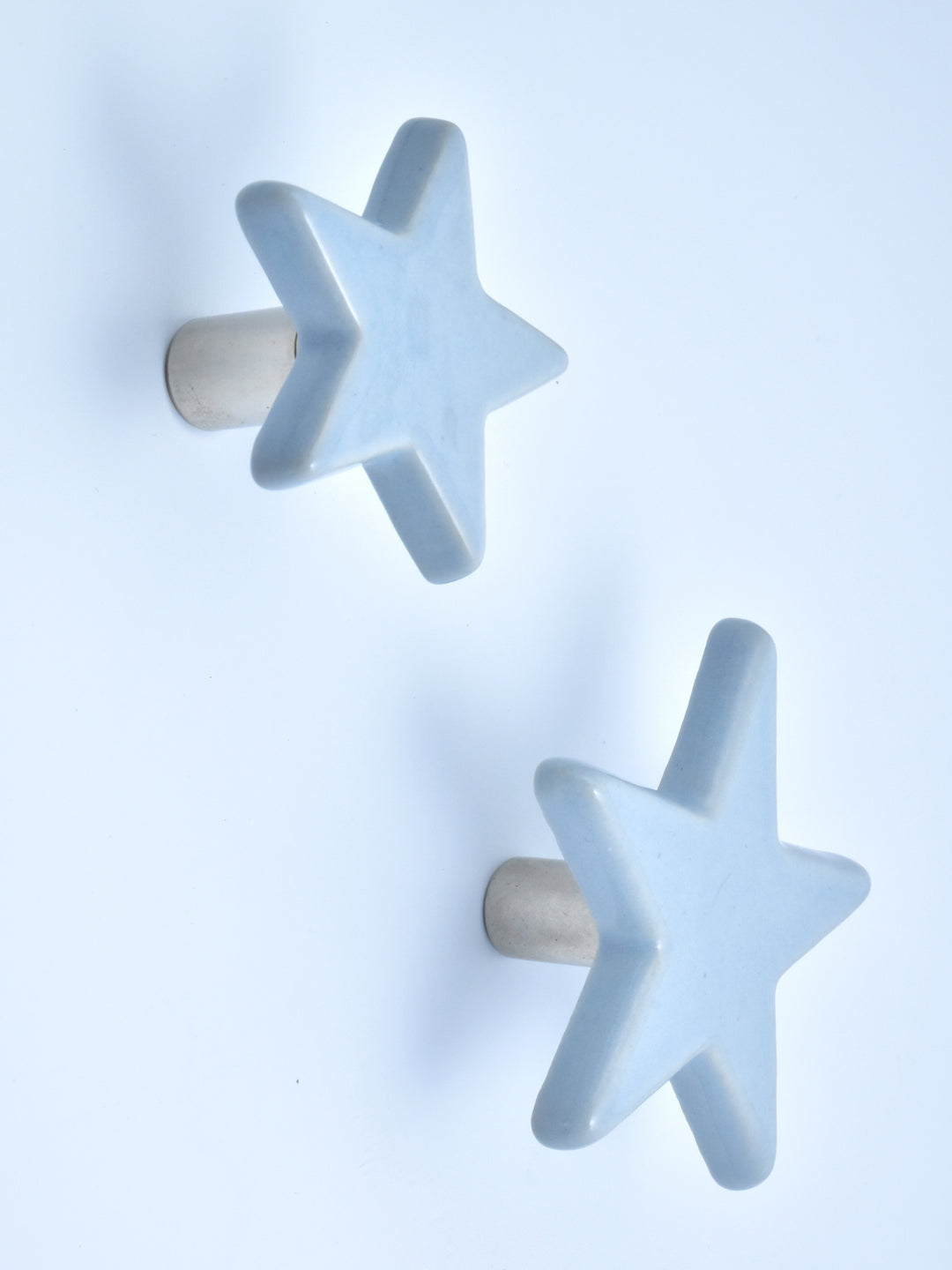 ELEGANT HANDMADE STAR SHAPE CERAMIC WALL COAT HOOKS FOR HOME DECOR