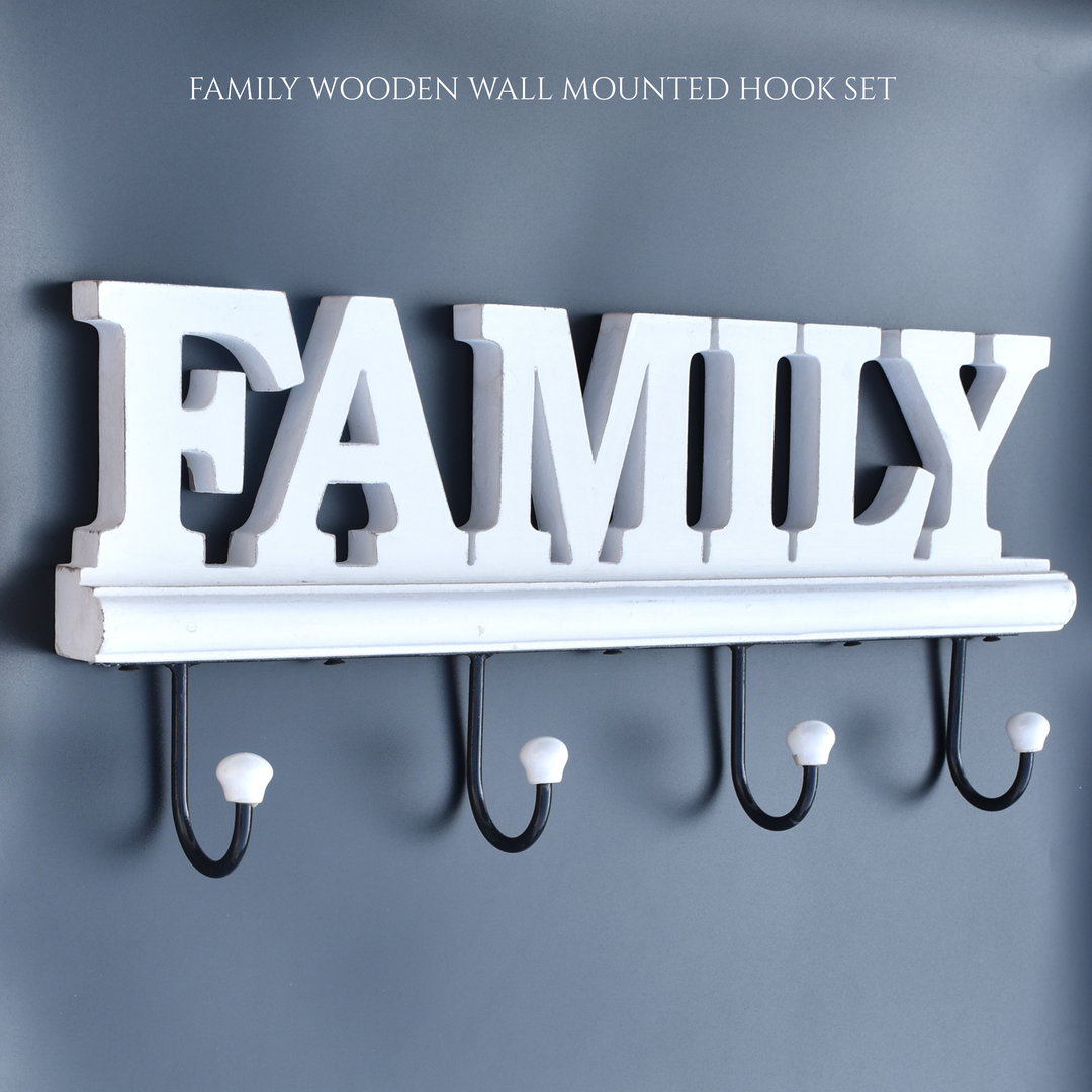 Welcome Letter Wooden Hook Set For Home | SHILPWARE
