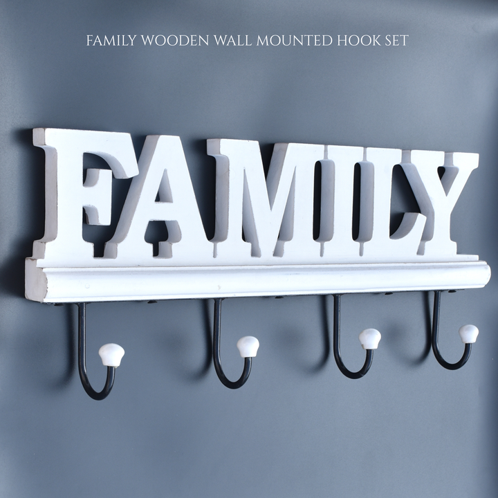 Welcome Letter Wooden Hook Set For Home | SHILPWARE