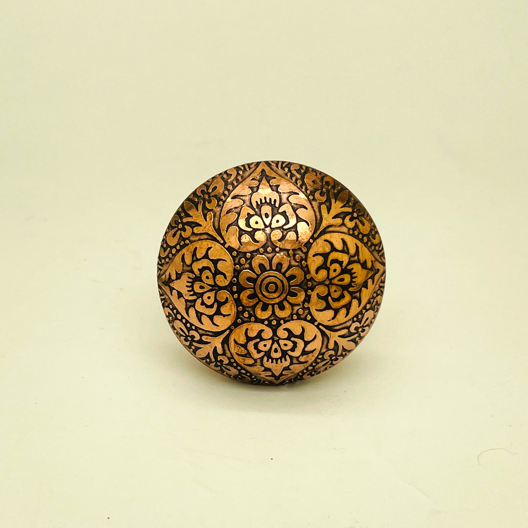 PREMIUM MUGAL BRASS TRADITIONAL ROUND CABINET KNOBS