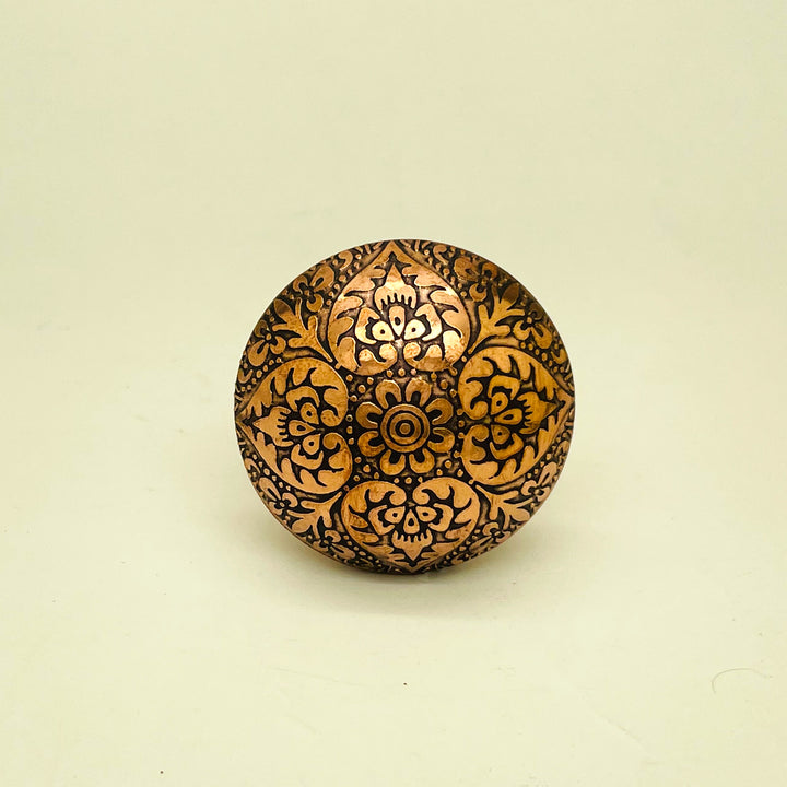 PREMIUM MUGAL BRASS TRADITIONAL ROUND CABINET KNOBS