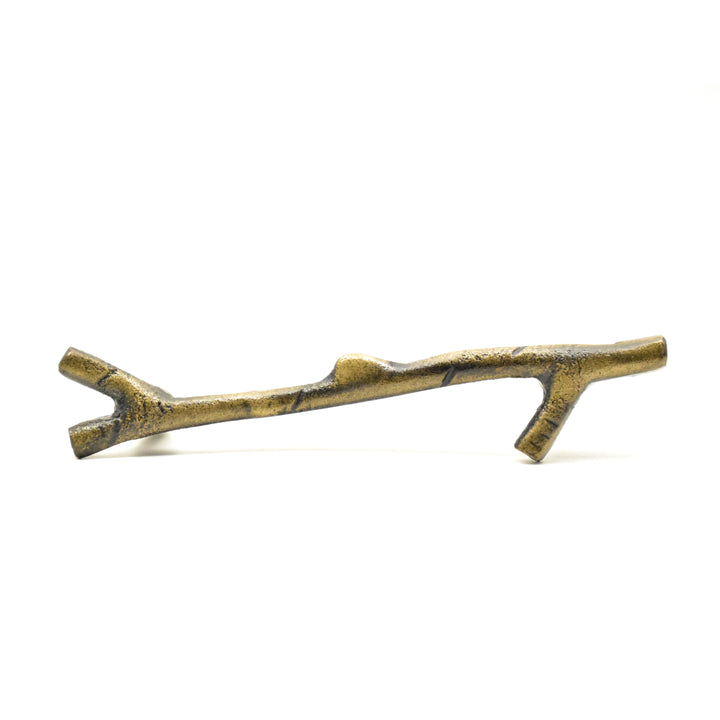 Handmade Antique Brass Twig Drawer Pull | Rustic Cabinet Handle | SHILPWARE