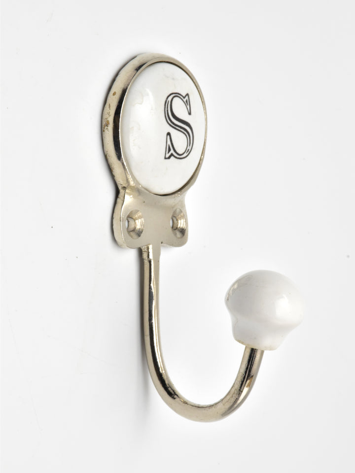 EXQUISITE CERAMIC ALPHABET LETTER WALL COAT AND KEY HOOK FOR HOME