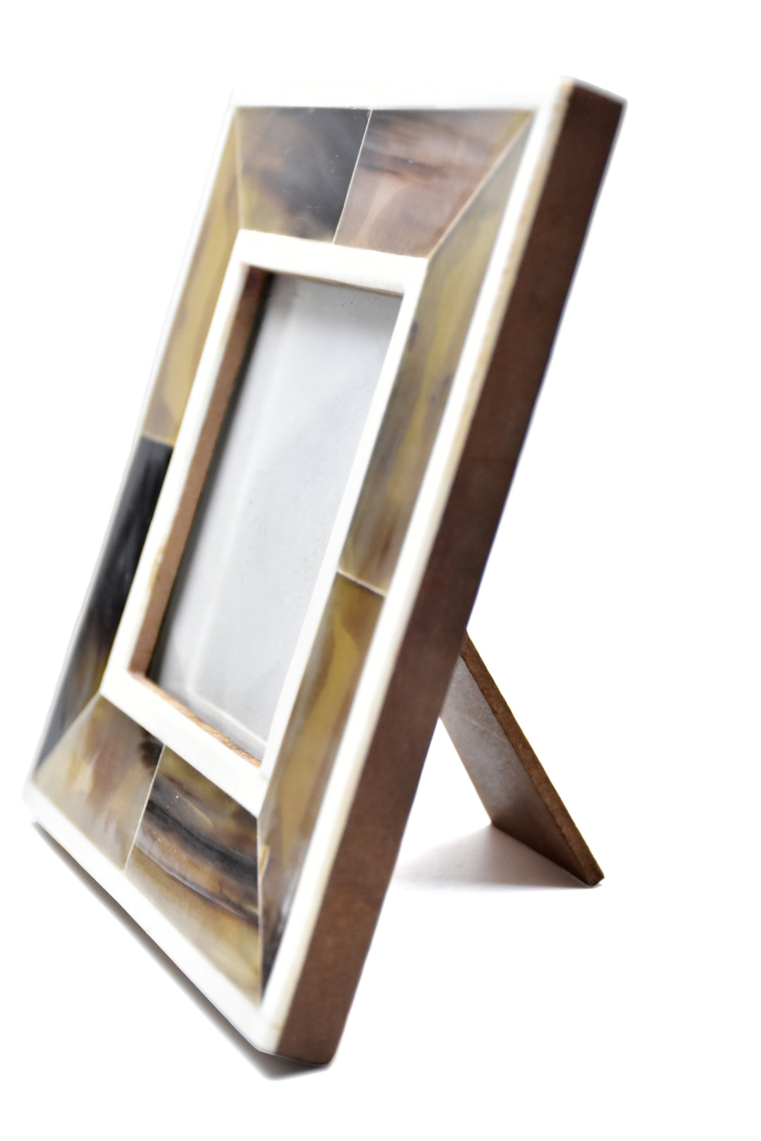 Bone Photo Frame | Handmade Multi-Color Herringbone Pattern | 4x4 &amp; 6x4 Inch | SHILPWARE
