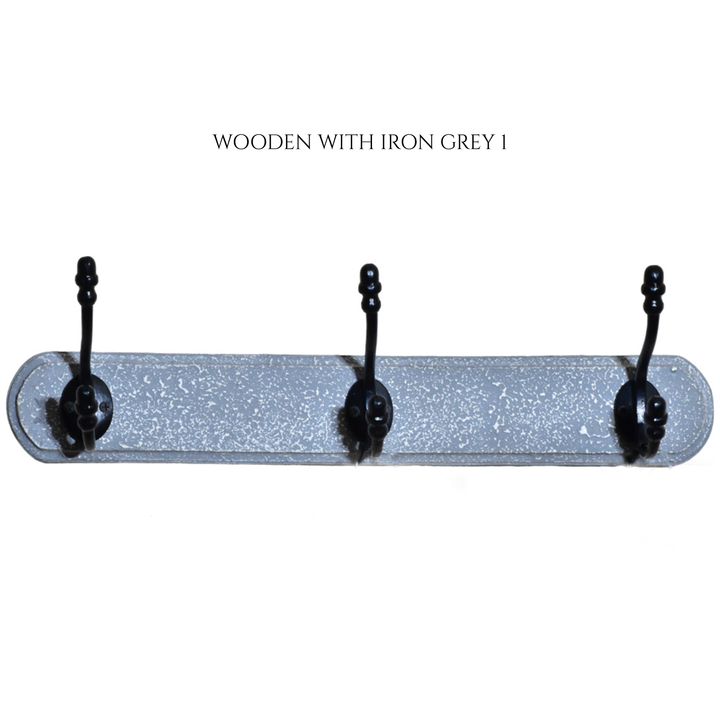 Textured Paint Coated Wooden Hook Set For Home | SHILPWARE