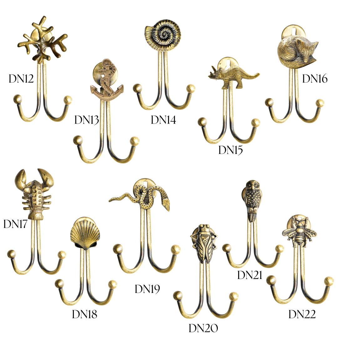 Animal Insect Wall Hooks Antique Brass | Metal Wall Hook
