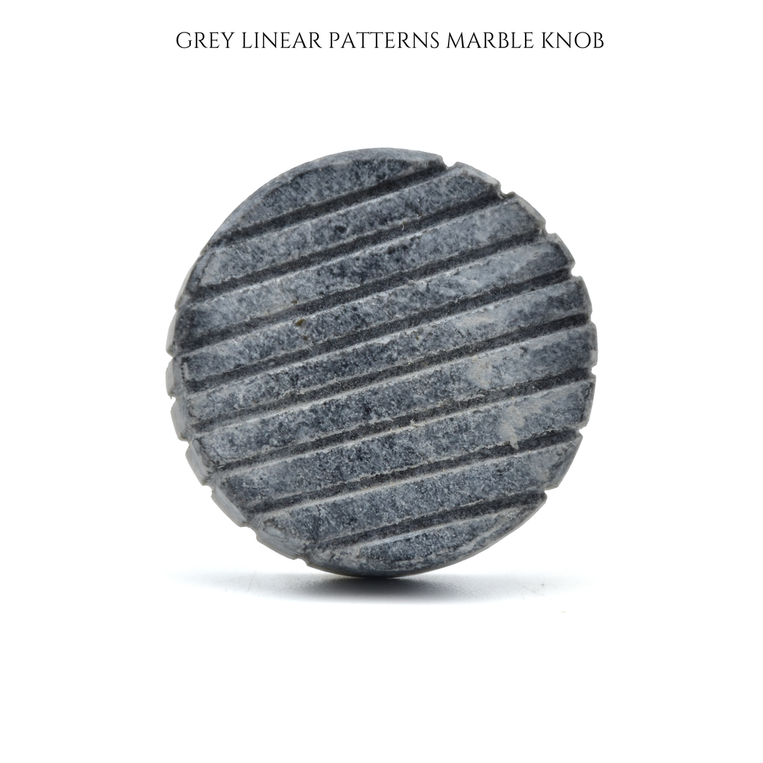 Round Textured Stone Drawer Knobs | Modern Kitchen | Hand Carved Marble Cabinet Knobs