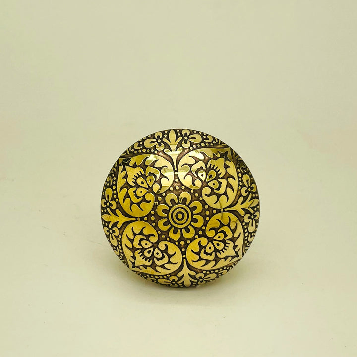 PREMIUM MUGAL BRASS TRADITIONAL ROUND CABINET KNOBS