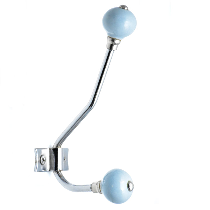 Handmade Ceramic Polka Dot Double Wall Hook | Coat &amp; Bag Hanger | SHILPWARE