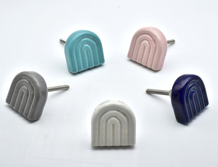 EXQUISITE U-SHAPE MULTI COLOR CERAMIC CABINET KNOBS