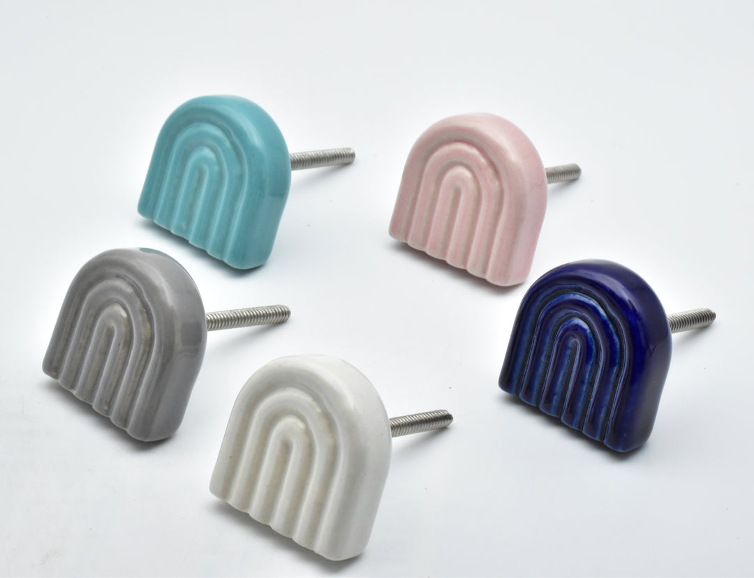 EXQUISITE U-SHAPE MULTI COLOR CERAMIC CABINET KNOBS