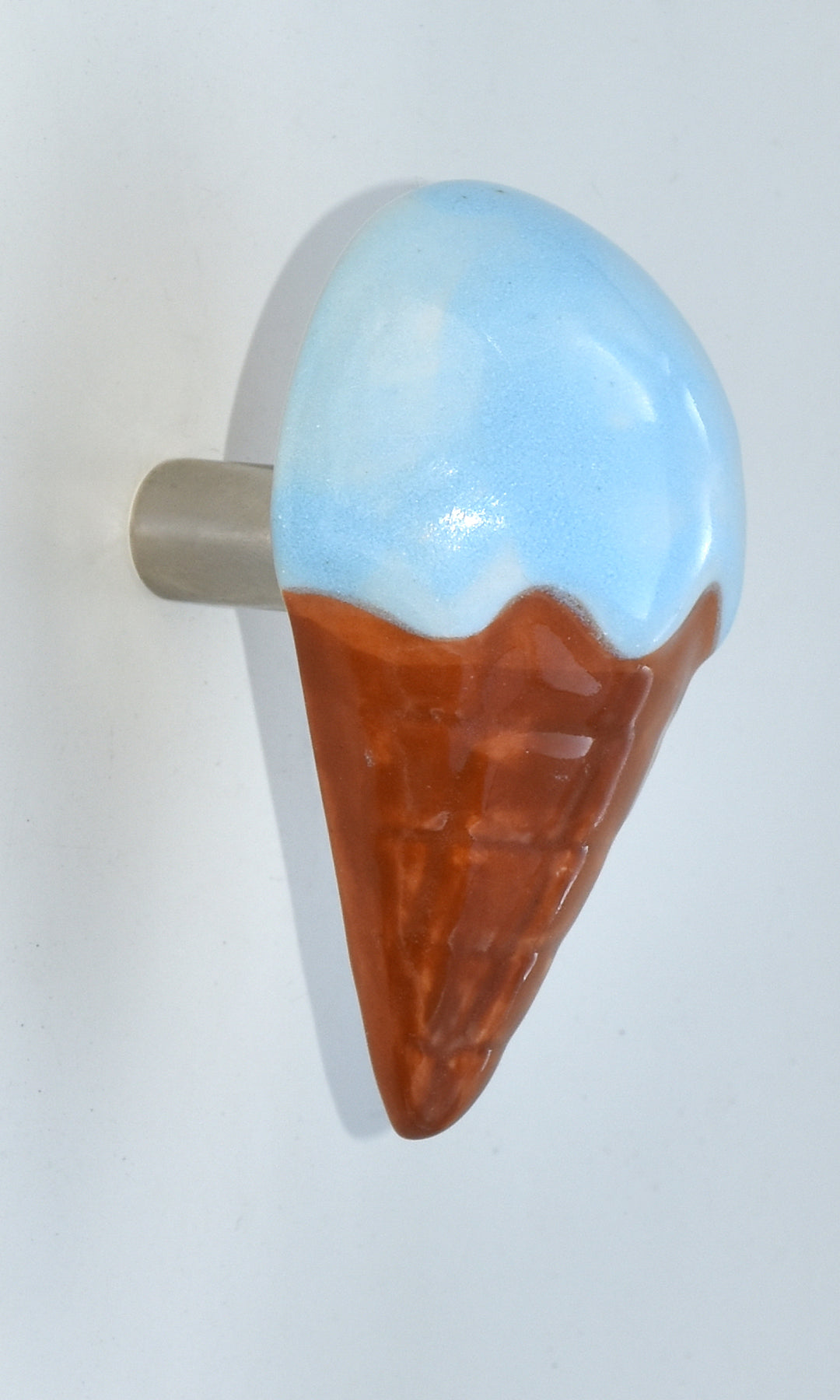 ELEGANT HANDMADE ICE CREAM CONE SHAPE CERAMIC WALL COAT HOOKS FOR HOME DECOR