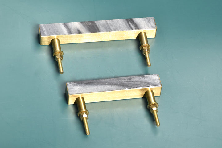 PREMIUM BRASS SOLID RECTANGULAR MARBLE CUPBOARD PULL DRAW HANDLES