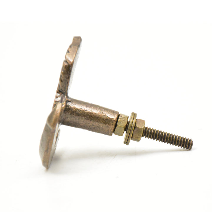 Antique Copper Floral Knob | Nautical Dresser Pull | SHILPWARE