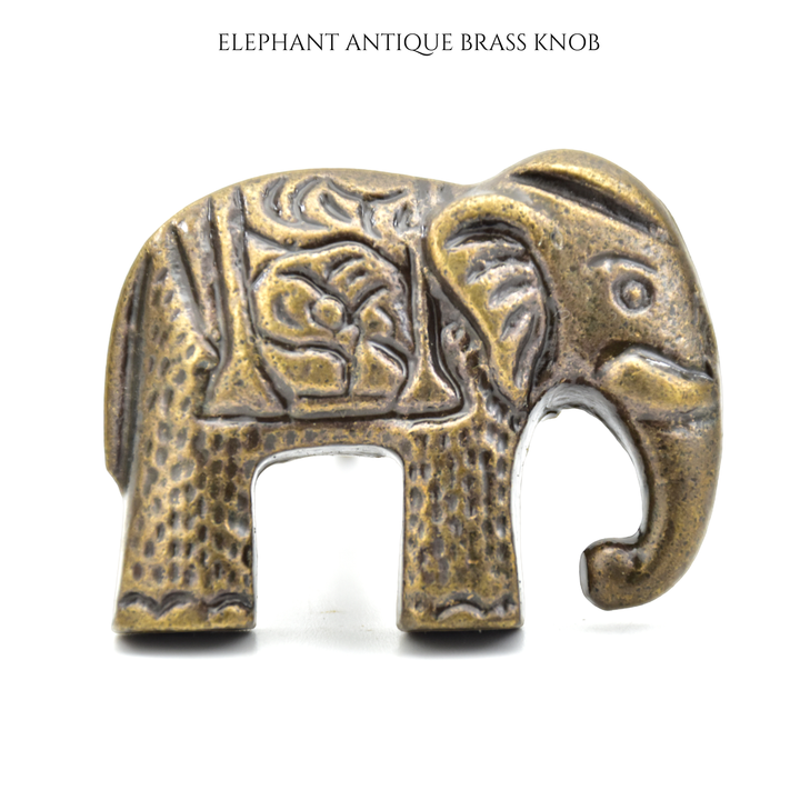 Brass Knobs | Elephant, Cat, Ribbon Knot &amp; Seahorse Drawer Pulls | Metal Animal Knob