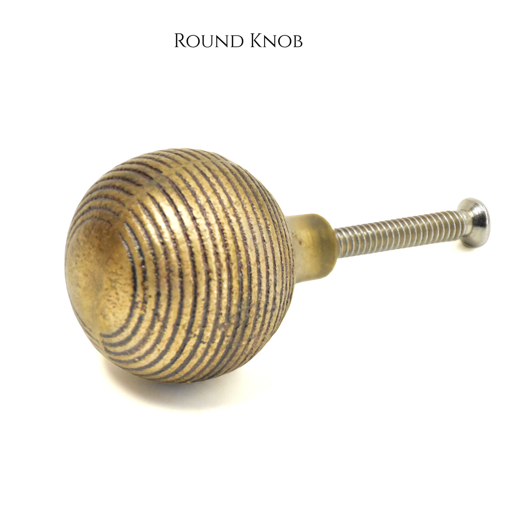 Antique Brass Cabinet Knob | Floral Sunburst Drawer Pull | SHILPWARE