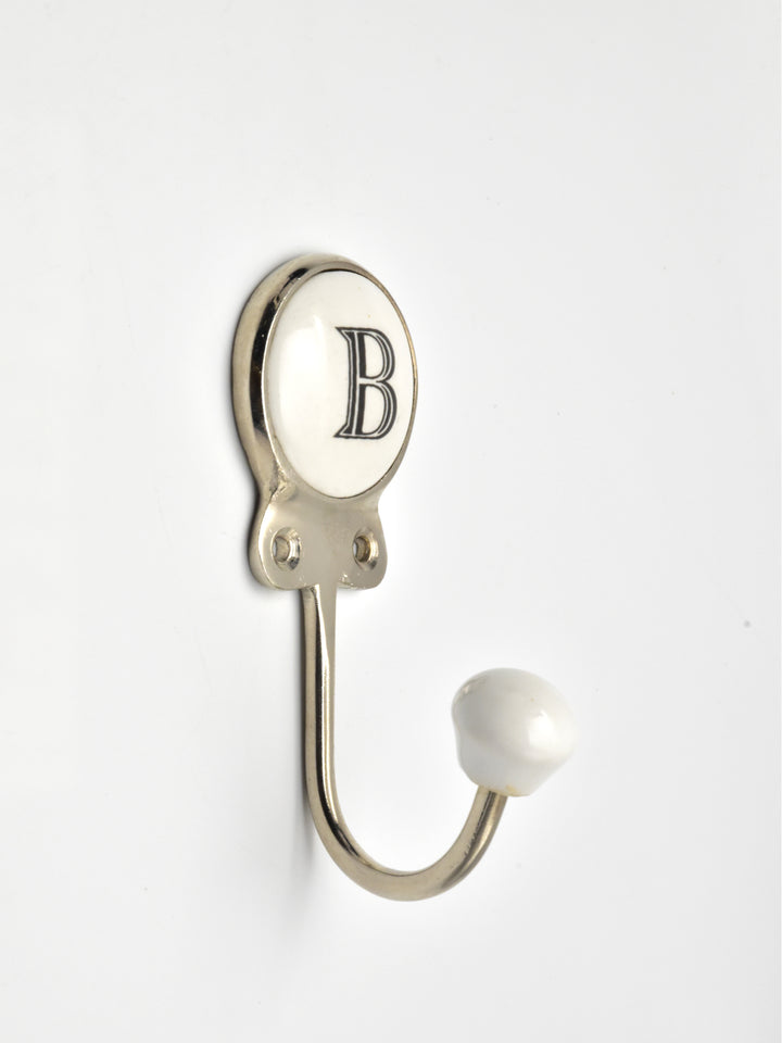 EXQUISITE CERAMIC ALPHABET LETTER WALL COAT AND KEY HOOK FOR HOME