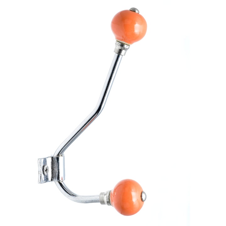 Handmade Ceramic Polka Dot Double Wall Hook | Coat &amp; Bag Hanger | SHILPWARE