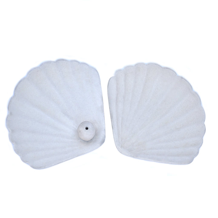 PREMIUM SHELL SHAPED CERAMIC AGARBATTI STAND FOR HOME DECOR