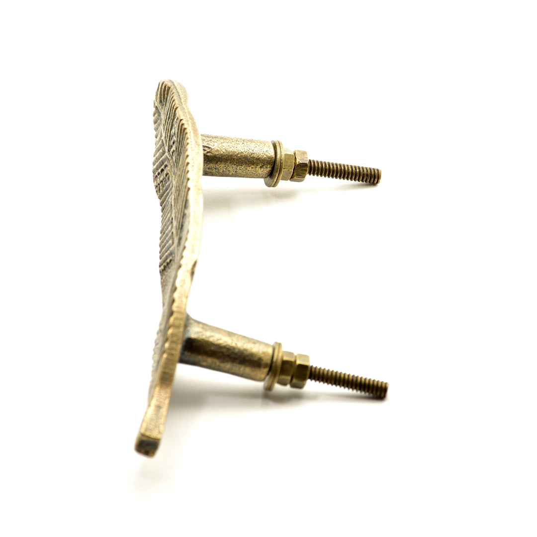 Handmade Antique Brass Twig Drawer Pull | Rustic Cabinet Handle | SHILPWARE