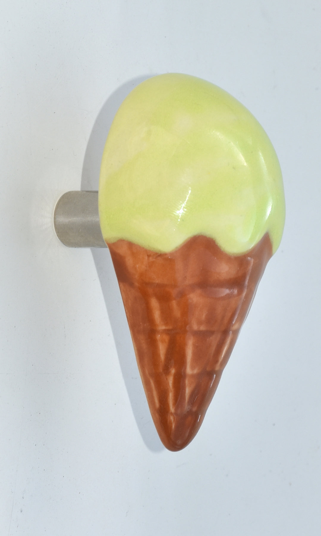 ELEGANT HANDMADE ICE CREAM CONE SHAPE CERAMIC WALL COAT HOOKS FOR HOME DECOR