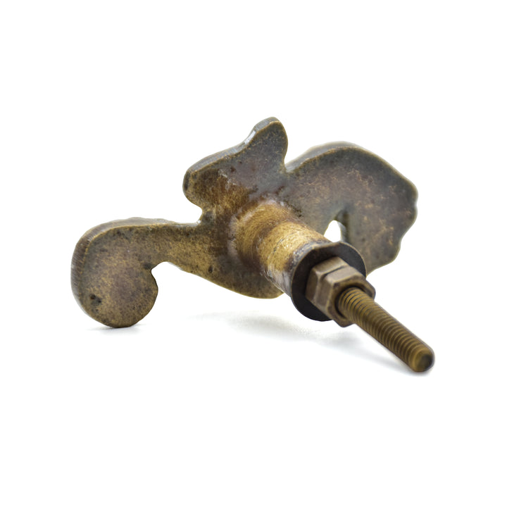 Brass Knobs | Elephant, Cat, Ribbon Knot &amp; Seahorse Drawer Pulls | Metal Animal Knob