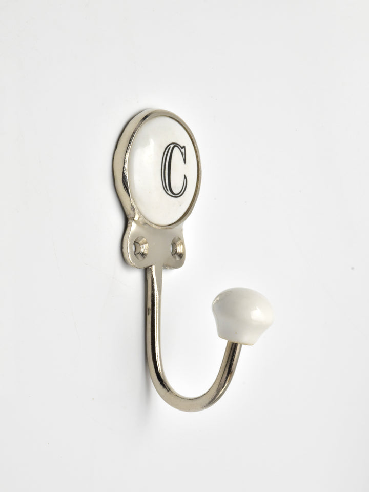 EXQUISITE CERAMIC ALPHABET LETTER WALL COAT AND KEY HOOK FOR HOME