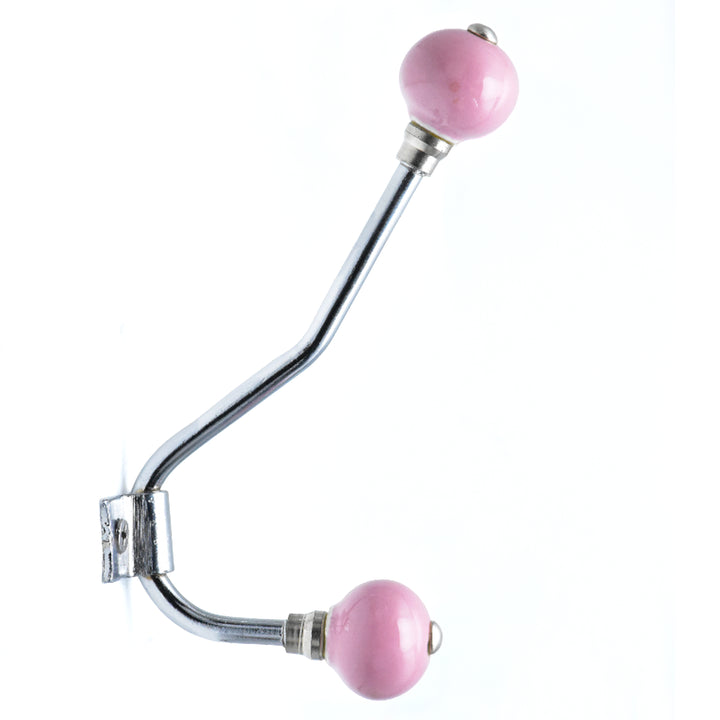 Handmade Ceramic Polka Dot Double Wall Hook | Coat &amp; Bag Hanger | SHILPWARE