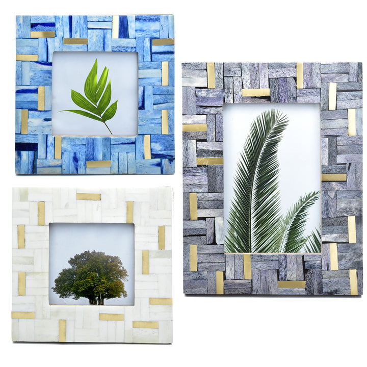 Handmade Bone Photo Frame | Indian Decor | 4x4 &amp; 6x4 Inch Picture Frame