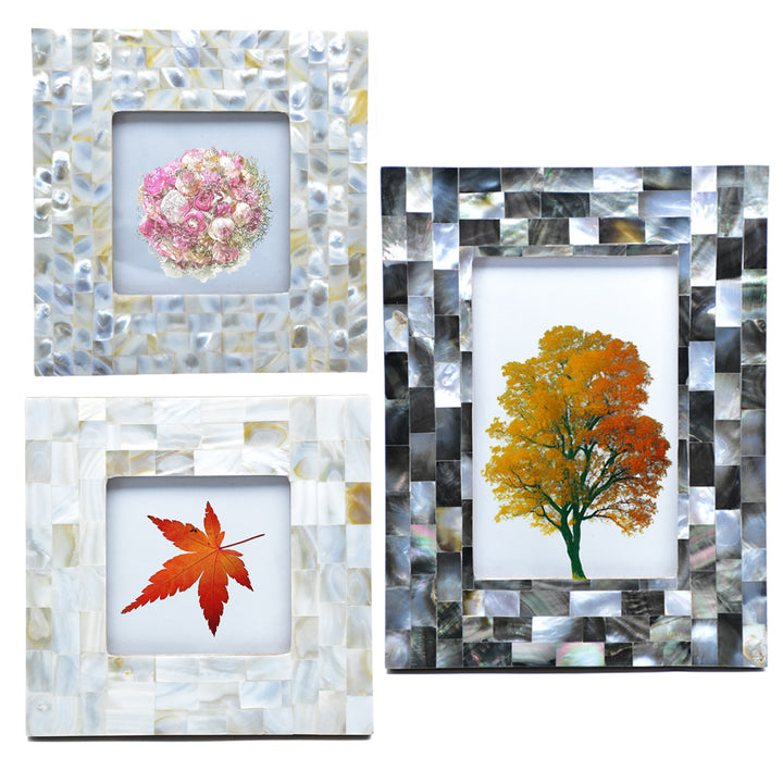 Handmade Bone Photo Frame | Intricate Carved Picture Frame | 4x4 &amp; 6x4 Inch | SHILPWARE